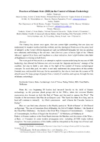 Practices of Islamic State (ISIS) in the Context of Islamic Eschatology