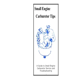 Small Engine Carburetor Tips