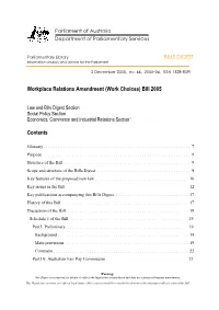 Workplace Relations Amendment (Work Choices) Bill 2005