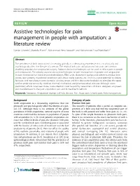 Assistive Technologies for Pain Management in People With