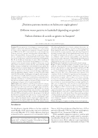 Different Motor Patterns in Basketball Depending on Gender? Padroes