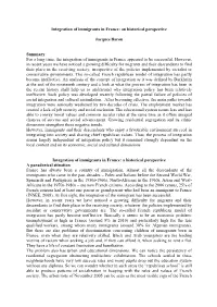 Doubts About the Republic's Abilities to Integrate the Immigrants: Between Uncertain Policies and Contrasted Social Realities