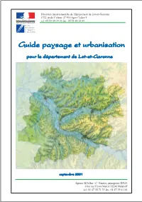 Guide Paysage Et Urbanisation