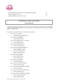 Nombre De Membres Dont Le Conseil Communautaire Doit Être Composé : 114 Nombre De Délégués En Exercice : 114 Nombre De Délégués Qui Assistent À La Séance : 71