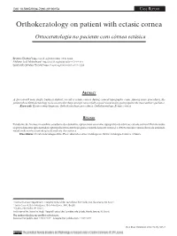 Orthokeratology on Patient with Ectasic Cornea