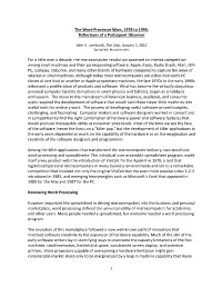 The Word Processor Wars, 1978 to 1996: Reflections of a Participant Observer