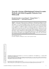 Towards a System of Distributional National Accounts: Methods and Global Inequality Estimates from WID.World