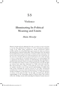 Violence Illuminating Its Political Meaning and Limits