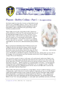Bobby Collins - Part 1 - an Appreciation