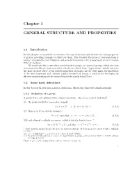 Chapter 1 GENERAL STRUCTURE and PROPERTIES