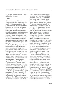 Issues and Events, 2001