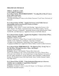 Preliminary Program Friday