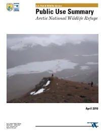 Public Use Summary Arctic National Wildlife Refuge