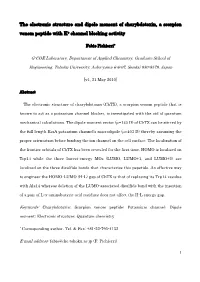 The Electronic Structure and Dipole Moment of Charybdotoxin, a Scorpion Venom Peptide with K+ Channel Blocking Activity