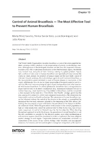 The Most Effective Tool to Prevent Human Brucellosis
