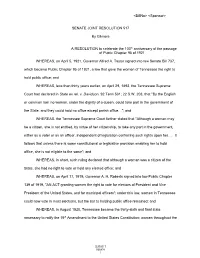 &lt;Billno&gt; &lt;Sponsor&gt; SENATE JOINT RESOLUTION 517 by Gilmore A