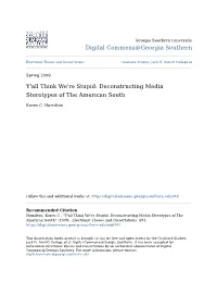 Deconstructing Media Sterotypes of the American South