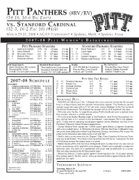 NCAA Tourney Notes Stanford.Indd