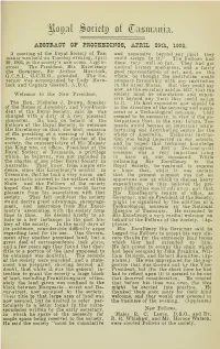 Papers and Proceedings of the Royal Society of Tasmania
