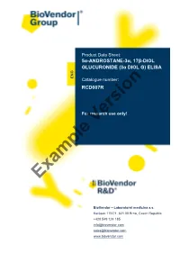 5Α-Androstane-3Α, 17Β-Diolglucuronide (3 Αdiol
