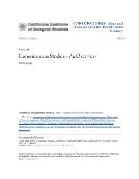 Consciousness Studies – an Overview Allan Combs