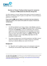 Decision of Consent Tarmac Breedon