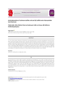 Electrodeposition of Cadmium Sulfide and Lead (II) Sulfide Onto Polycrystalline Gold Electrode