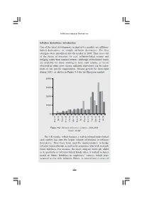 Inflation Derivatives: Introduction One of the Latest Developments in Derivatives Markets Are Inflation- Linked Derivatives, Or, Simply, Inflation Derivatives