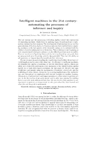Intelligent Machines in the 21St Century: Automating the Processes of Inference and Inquiry by Kevin H