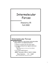 Intermolecular Forces