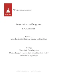 Introduction to Dzogchen