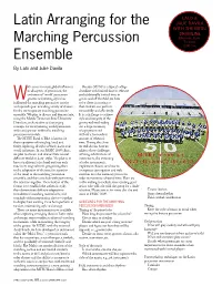 Latin Arranging for the Marching Percussion Ensemble
