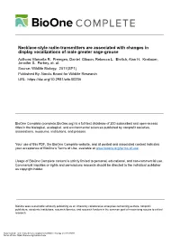 Necklace-Style Radio-Transmitters Are Associated with Changes in Display Vocalizations of Male Greater Sage-Grouse Authors: Marcella R