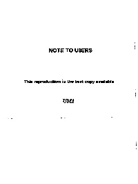 Note to Users