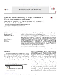 Purification and Characterization of an Aspartic Protease from The