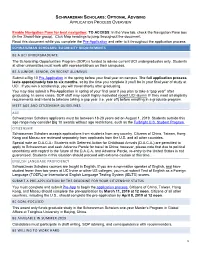 Schwarzman Scholars: Optional Advising Application Process Overview