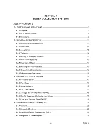 Section 9 Sewer Collection Systems