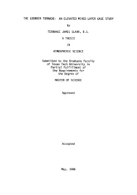 The Lubbock Tornado: an Elevated Mixed Layer Case Study
