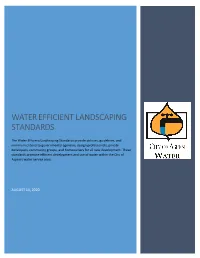 Water Efficient Landscaping Standards