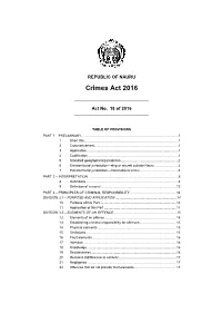 Crimes Act 2016