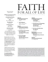 Faith for All of Life Sept/Oct 2007 Editorials 2 from the Founder