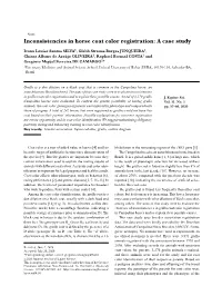 Inconsistencies in Horse Coat Color Registration: a Case Study