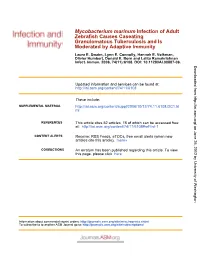 Moderated by Adaptive Immunity Granulomatous Tuberculosis and Is