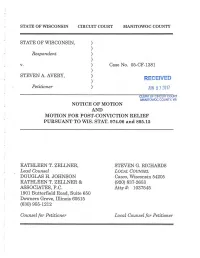 Motion for Post Conviction Relief