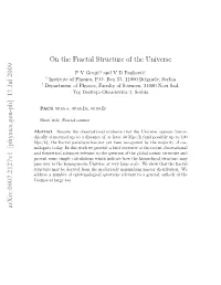 On the Fractal Structure of the Universe