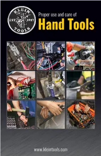 Proper Use and Care of Hand Tools