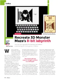 Recreate 3D Monster Maze's 8-Bit Labyrinth