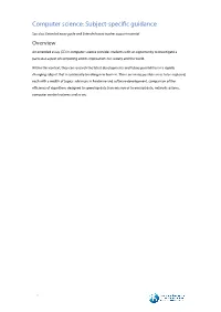 Specific IB EE Guidance on Computer Science