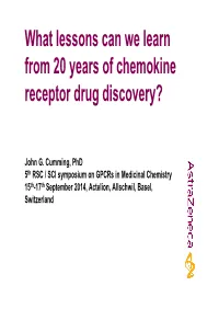 What Lessons Can We Learn from 20 Years of Chemokine T D Di ? Receptor