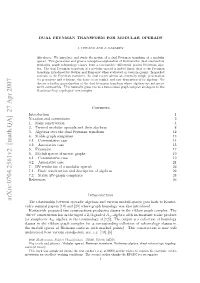 Arxiv:0704.2561V2 [Math.QA] 27 Apr 2007 Nttto O Xeln Okn Odtos H Eoda Second the Conditions